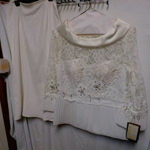 Semi Formal/Formal Lace Champagne Skirt Set
